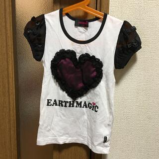 アースマジック(EARTHMAGIC)のアースマジック　Tシャツ　120  ハート　レース(Tシャツ/カットソー)