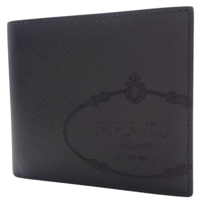 最大77%OFFクーポン 未使用品 PRADA 二つ折り札入れ NERO 2MO513 460