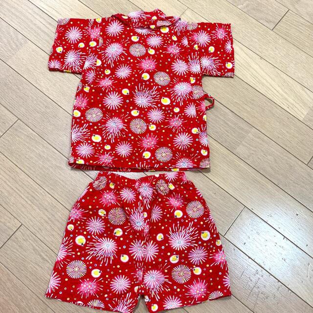 女の子　甚平　90cm キッズ/ベビー/マタニティのキッズ服女の子用(90cm~)(甚平/浴衣)の商品写真