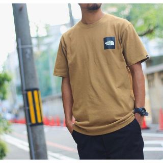 ザノースフェイス(THE NORTH FACE)のS/S SQUARE LOGO TEE XL ブリティシュカーキ(Tシャツ/カットソー(半袖/袖なし))