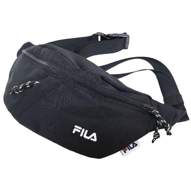 FILA(フィラ)のFILA フィラ ボディーバッグ ウエストバッグ エコバッグ付き★ブラック新品 レディースのバッグ(ボディバッグ/ウエストポーチ)の商品写真