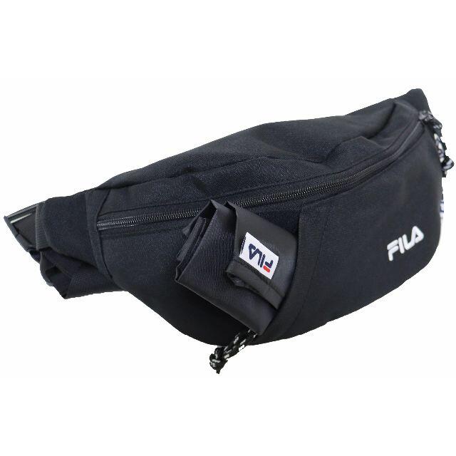 FILA(フィラ)のFILA フィラ ボディーバッグ ウエストバッグ エコバッグ付き★ブラック新品 レディースのバッグ(ボディバッグ/ウエストポーチ)の商品写真