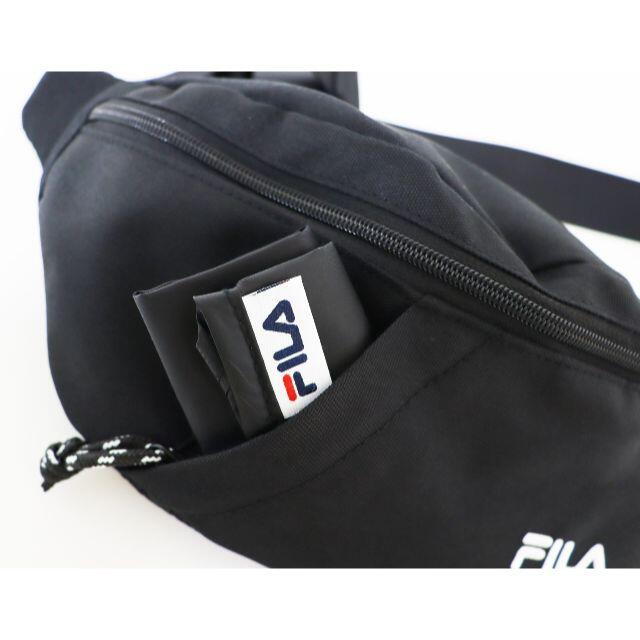 FILA(フィラ)のFILA フィラ ボディーバッグ ウエストバッグ エコバッグ付き★ブラック新品 レディースのバッグ(ボディバッグ/ウエストポーチ)の商品写真