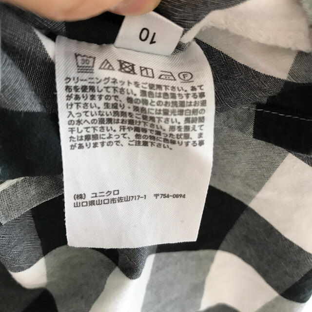 UNIQLO(ユニクロ)のユニクロ　ワンピース　チェック　120 キッズ/ベビー/マタニティのキッズ服女の子用(90cm~)(ワンピース)の商品写真