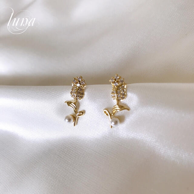 4℃(ヨンドシー)のantique rose pierce★S925 post Zirconia レディースのアクセサリー(ピアス)の商品写真