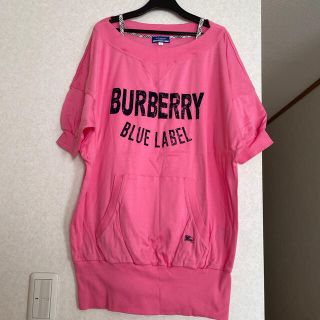 バーバリーブルーレーベル(BURBERRY BLUE LABEL)のバーバリーブルーレーベル　オーバーサイズ　Tシャツ　チュニック　38(Tシャツ(半袖/袖なし))