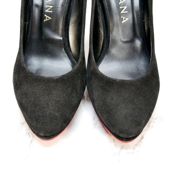 DIANA(ダイアナ)の【美品】 ダイアナ DIANA パンプス ブラック 23.5cm レッドソール レディースの靴/シューズ(ハイヒール/パンプス)の商品写真