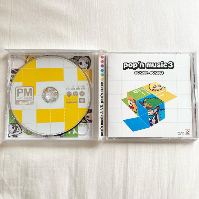 KONAMI(コナミ)のpop'n music3 V.S. pop'n stage サントラ　ステッカー エンタメ/ホビーのCD(ゲーム音楽)の商品写真