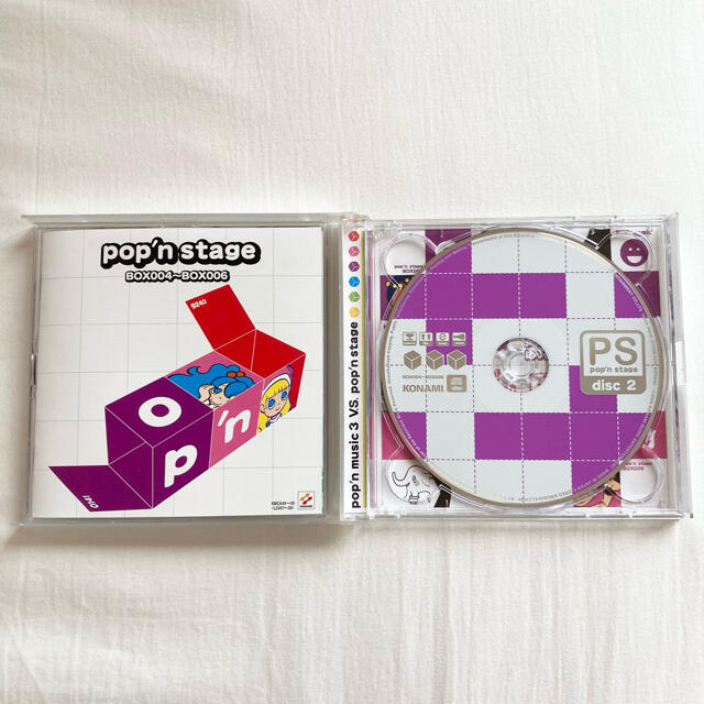 KONAMI(コナミ)のpop'n music3 V.S. pop'n stage サントラ　ステッカー エンタメ/ホビーのCD(ゲーム音楽)の商品写真