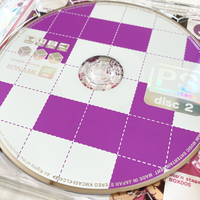 KONAMI(コナミ)のpop'n music3 V.S. pop'n stage サントラ　ステッカー エンタメ/ホビーのCD(ゲーム音楽)の商品写真