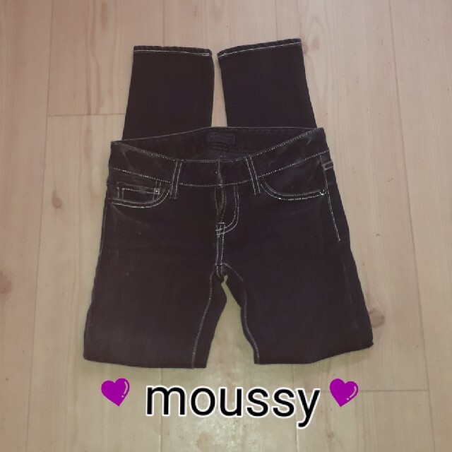 moussy(マウジー)のmoussy ꙳★*ﾟBLACK デニム レディースのパンツ(デニム/ジーンズ)の商品写真