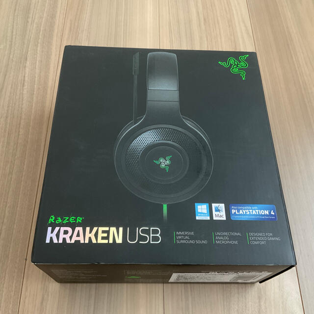 LAZER(レイザー)のRazer KRAKEN USB スマホ/家電/カメラのオーディオ機器(ヘッドフォン/イヤフォン)の商品写真