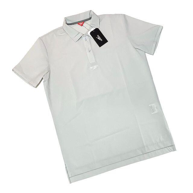 SPEEDO(スピード)の新品　Mサイズ　スピード　ポロシャツ　グレー　プラクティス シャツ　水泳 メンズのトップス(ポロシャツ)の商品写真