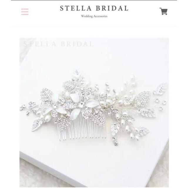 Vera Wang(ヴェラウォン)のステラブライダル　stella bridalヘアアクセサリーのみ ハンドメイドのウェディング(ヘッドドレス/ドレス)の商品写真