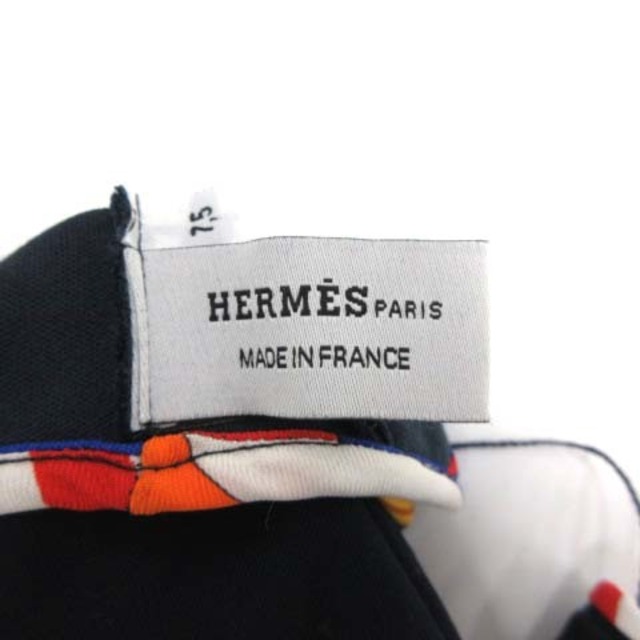 Hermes(エルメス)のエルメス 手袋 グローブ シルク混 コットン混 総柄 7.5cm 黒 ■OH レディースのファッション小物(手袋)の商品写真