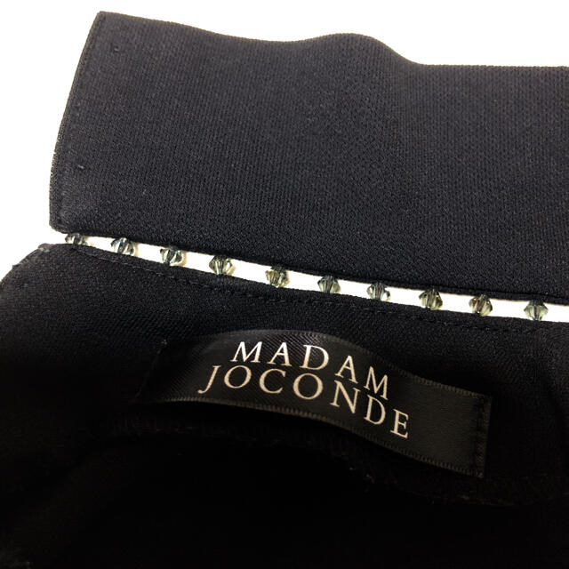 LAPINE(ラピーヌ)のMADAM JOCONDE  (ラピーヌ) ネック周りがステキ！黒ノースリーブ レディースのトップス(カットソー(半袖/袖なし))の商品写真