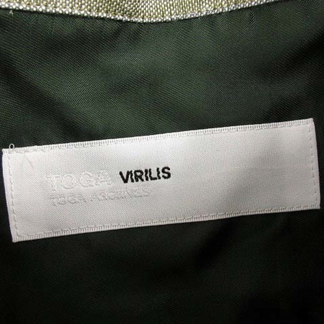 TOGA(トーガ)のトーガ VIRILIS 19SS リネン シャツ ストライプ 麻 44 カーキ メンズのトップス(シャツ)の商品写真