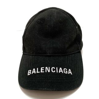 バレンシアガ(Balenciaga)のバレンシアガ キャップ L - 黒×白(キャップ)