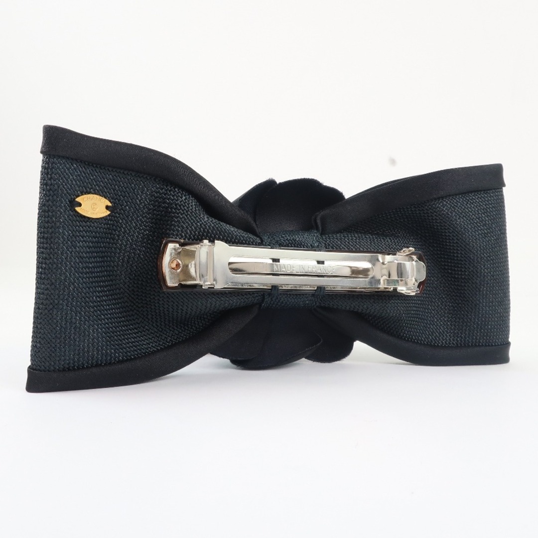 CHANEL】シャネル リボンモチーフ カメリア サテン 黒 CHANEL】シャネル リボンモチーフ カメリア サテン 黒
