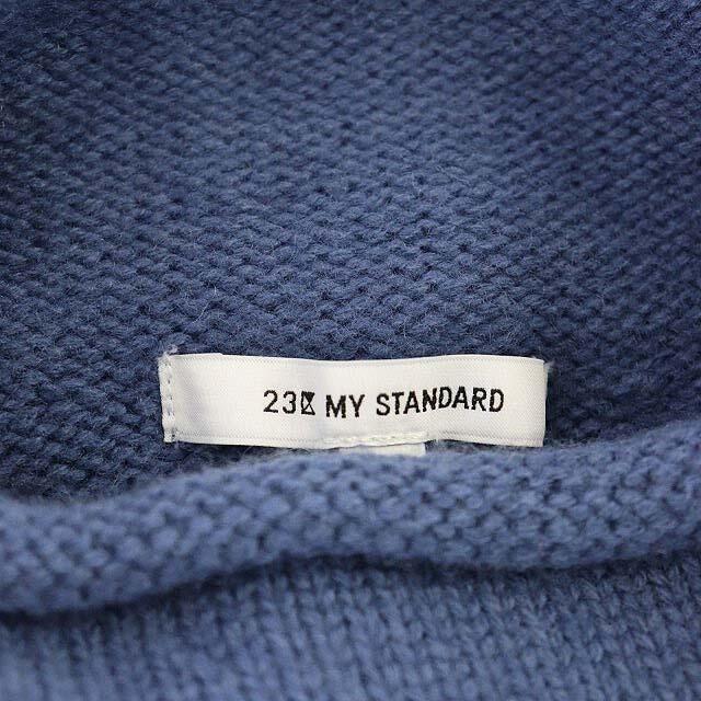 23区(ニジュウサンク)の23区 カシミヤブレンドバルキー ロールネックニット セーター 長袖 38 青 レディースのトップス(ニット/セーター)の商品写真