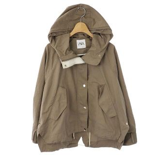 ザラ(ZARA)のザラ 19SS マウンテンパーカー ジャケット ジップアップ XS 茶 ブラウン(パーカー)