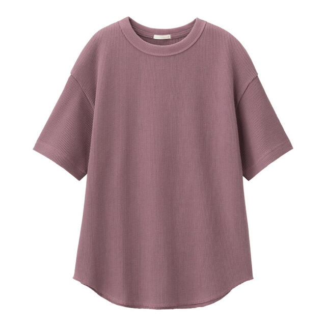 GU(ジーユー)のGU ワッフルT レディースのトップス(Tシャツ(半袖/袖なし))の商品写真