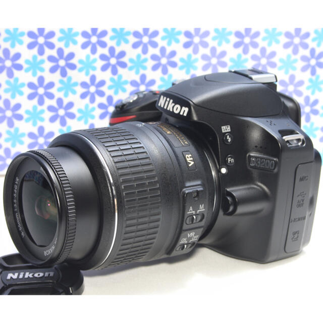 Nikon(ニコン)の初心者おすすめ❤️Nikon D3200❤️手振れ補正❤️フルHD動画撮影❤️ スマホ/家電/カメラのカメラ(デジタル一眼)の商品写真