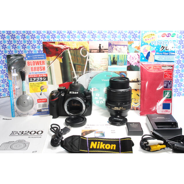 Nikon(ニコン)の初心者おすすめ❤️Nikon D3200❤️手振れ補正❤️フルHD動画撮影❤️ スマホ/家電/カメラのカメラ(デジタル一眼)の商品写真