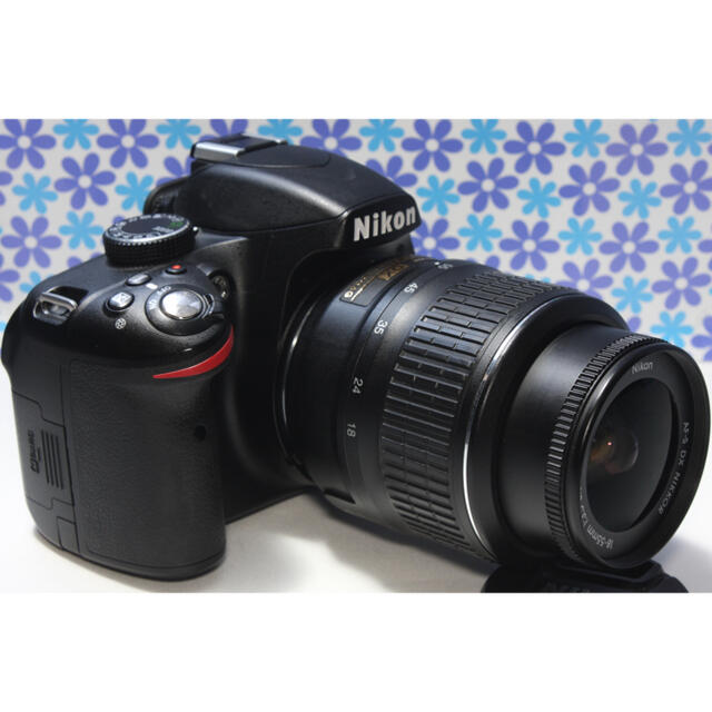 Nikon(ニコン)の初心者おすすめ❤️Nikon D3200❤️手振れ補正❤️フルHD動画撮影❤️ スマホ/家電/カメラのカメラ(デジタル一眼)の商品写真