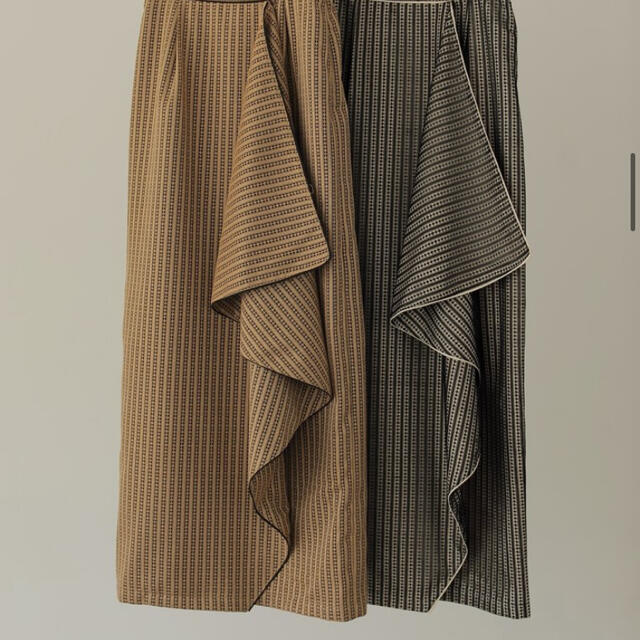 【完売】louren★stripe lace wrap pencil skirt