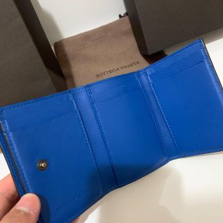 【新品未使用】BOTTEGA VENETA　折財布　三つ折り　ブルー