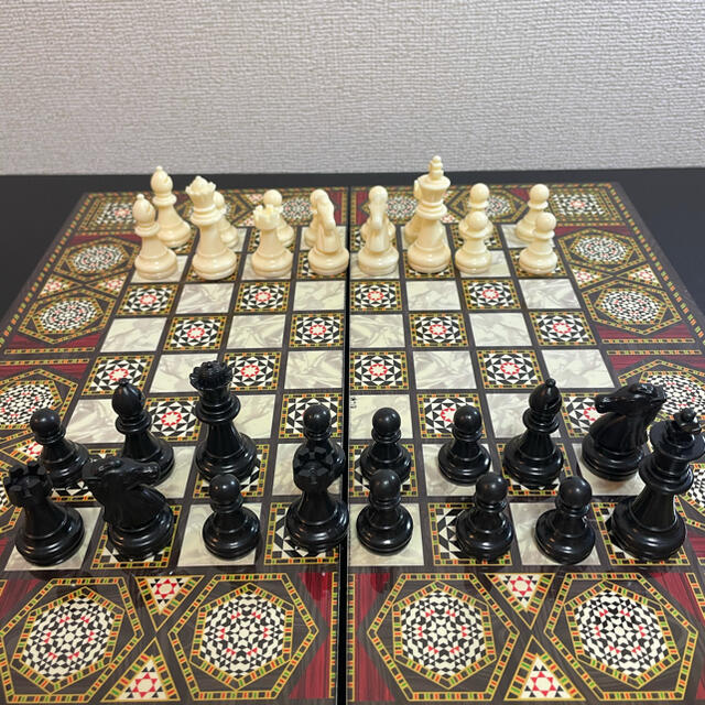 アンティーク　トルコ　バックギャモン　チェス　ボードゲーム エンタメ/ホビーのテーブルゲーム/ホビー(その他)の商品写真