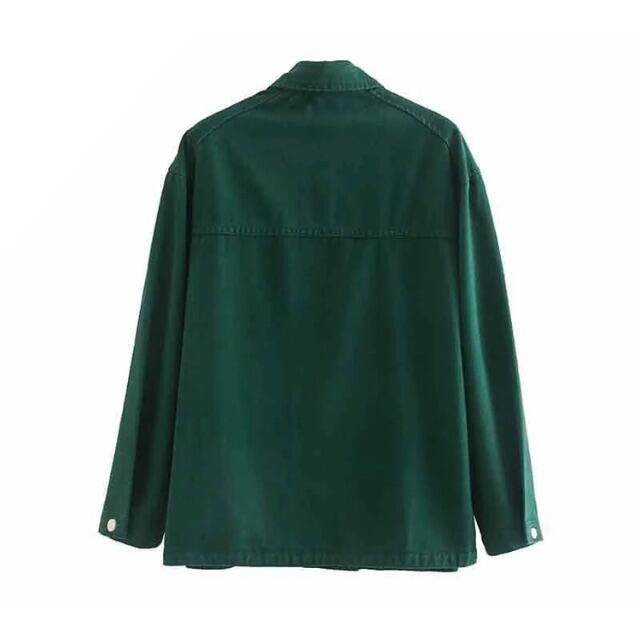 ZARA(ザラ)の💠6月新作🦋4506◆green グリーン デニムジャケット レディースのジャケット/アウター(Gジャン/デニムジャケット)の商品写真