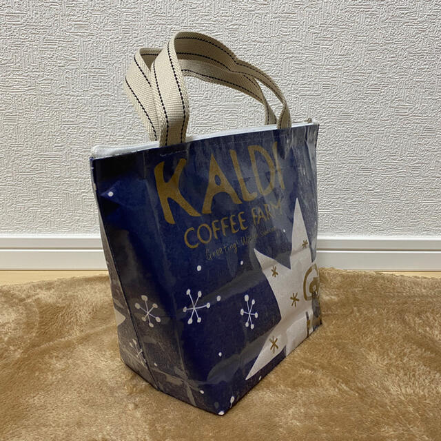 【ハンドメイド】紙袋リメイク保冷バッグ【KALDI】 ハンドメイドのファッション小物(バッグ)の商品写真