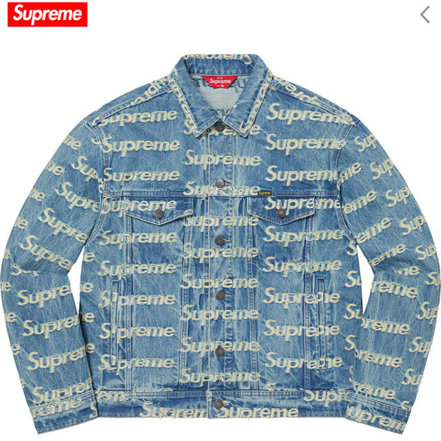 Supreme(シュプリーム)の 希少サイズXL★supreme  frayed logos denim  メンズのジャケット/アウター(Gジャン/デニムジャケット)の商品写真