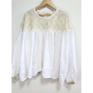 【春服】シャツ ブラウス 白 トップス ゆるだぼ 夏 美品(シャツ/ブラウス(長袖/七分))