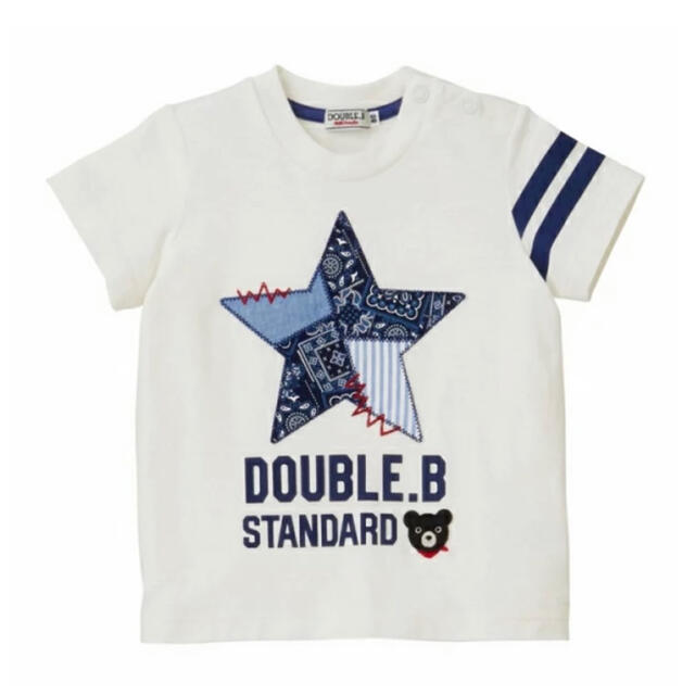 DOUBLE.B(ダブルビー)の★ダブルB★ペイズリーがアクセントになった半袖Ｔシャツ140★日本製★ミキハウス キッズ/ベビー/マタニティのキッズ服男の子用(90cm~)(Tシャツ/カットソー)の商品写真