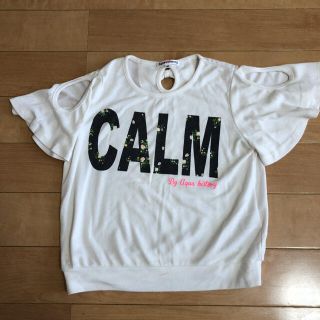 140 子供　女子　オフショルダーカットソー(Tシャツ/カットソー)