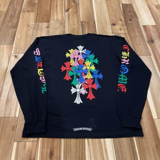 クロムハーツ(Chrome Hearts)の新作レア クロムハーツ マルチカラー バッククロス ロンT Tシャツ サイズXL(Tシャツ/カットソー(七分/長袖))