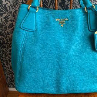 プラダ(PRADA)のPRADA プラダ　2wayトートバッグ　スカイブルー　極美品(ショルダーバッグ)