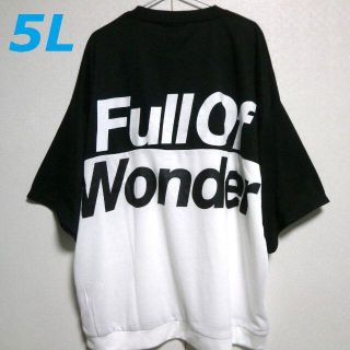 ビッグロゴ白黒　新品　５Ｌ　メッシュｔ　英語　ｔシャツ　半袖(Tシャツ/カットソー(半袖/袖なし))