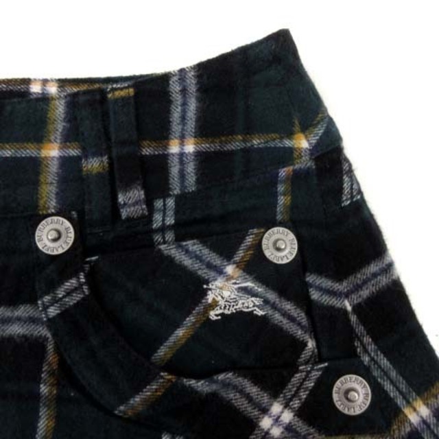 BURBERRY BLUE LABEL(バーバリーブルーレーベル)のバーバリーブルーレーベル スカート フレア ティアード ミニ チェック 緑 38 レディースのスカート(ミニスカート)の商品写真