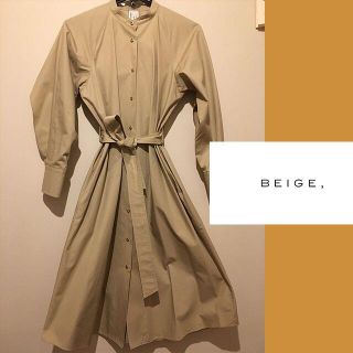 ★BEIGE トレンチコート風ワンピース★美品(ロングワンピース/マキシワンピース)