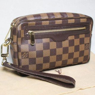 ルイヴィトン(LOUIS VUITTON)のLV ダミエ ポシェット・ビエマカオ N61739 クラッチバッグ 美品(クラッチバッグ)