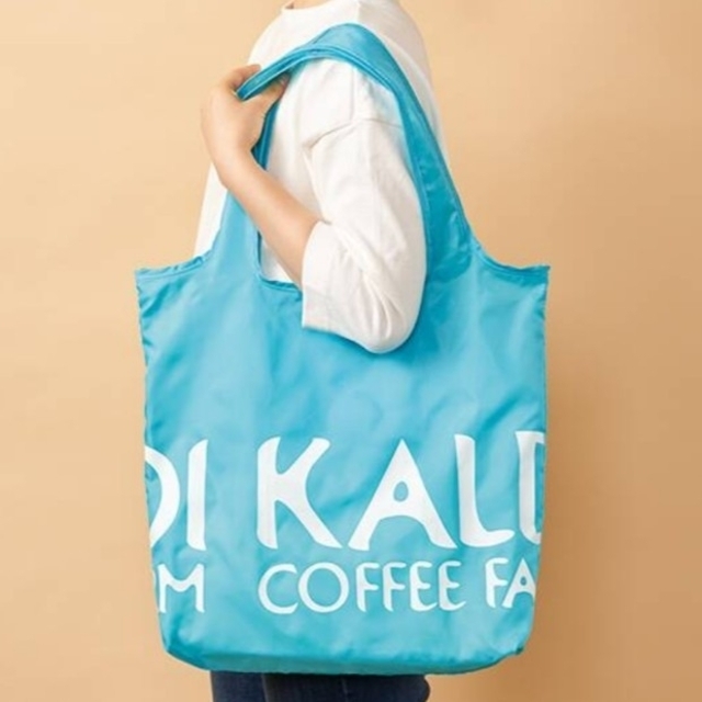 KALDI(カルディ)のカルディ　オリジナルエコバッグ　ショッピングバッグ　ブルー　青　ユニセックス レディースのバッグ(エコバッグ)の商品写真