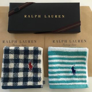 ラルフローレン(Ralph Lauren)の2枚⭐︎タオルハンカチ⭐︎ラルフローレン 新品 ギフト(ハンカチ/ポケットチーフ)