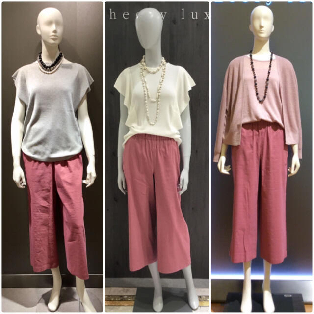 theory luxe 18SS CRUNCH ワイドパンツ ピンク　36