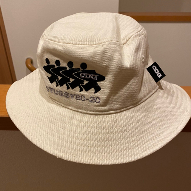 CDG X STUSSY Bucket Hat 白 S/M-vonxconsulting.com