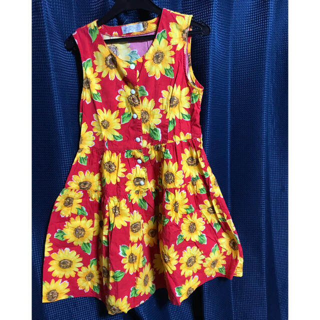 花柄ワンピース キッズ/ベビー/マタニティのキッズ服女の子用(90cm~)(ワンピース)の商品写真