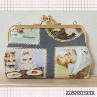 フランシュリッペ(franche lippee)のがま口＊diary＊グレー(ポーチ)